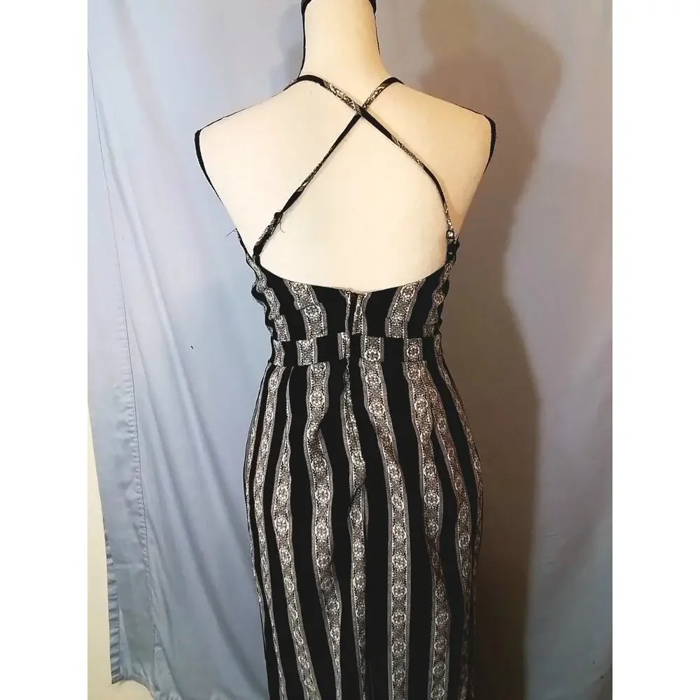 Crystal Sky; Black and Gray jumpsuit
